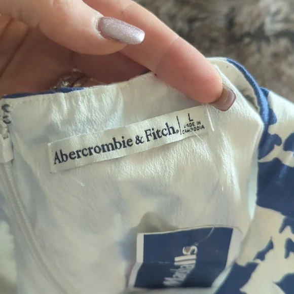 Abercrombie & Fitch Stretch Cotton Cutout Sleeveless Mini Dress Size L - Picture 9 of 11